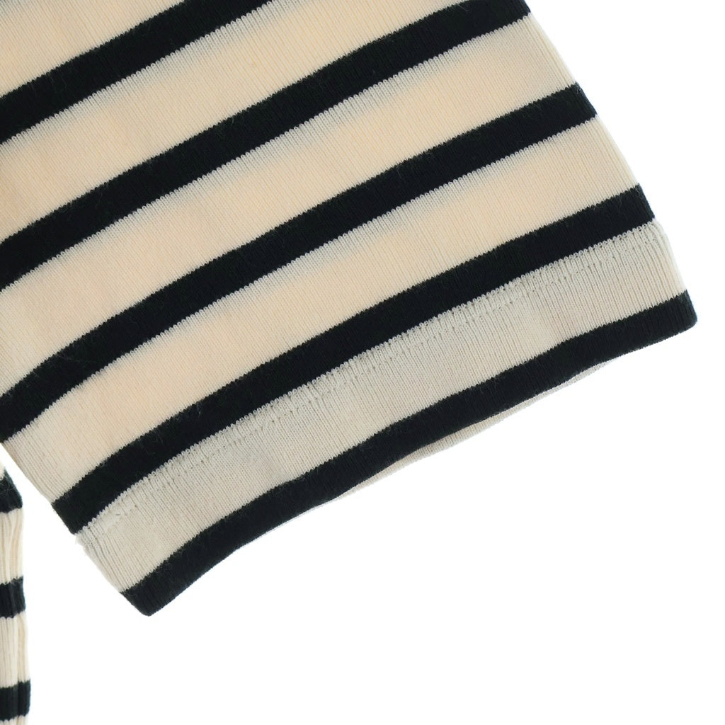 JIL SANDER(ジルサンダー) ジルサンダープラス ボーダーTシャツ 半袖カットソー ホワイト/ブラック コットン