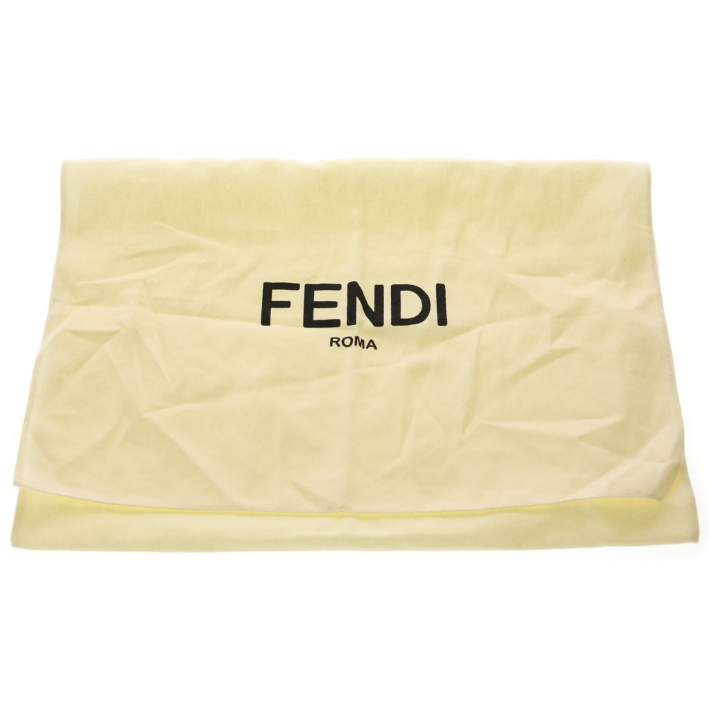 FENDI(フェンディ) シャドー フラット スリム クラッチ セカンドバッグ FF柄 クラッチバッグ ケース ポーチ ブラック レザー 7N0132 シルバー金具