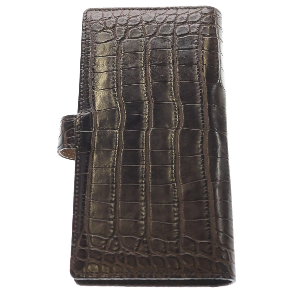 LOUIS VUITTON(ルイヴィトン) ヴェルティカル ウォレット スペシャルオーダー エキゾチック クロコダイル レザー 長財布 ゴールド金具 ブラウン レディース