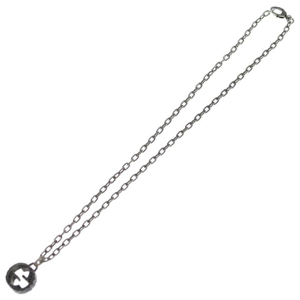 GUCCI(グッチ) インターロッキングG ペンダント ネックレス シルバー チェーン Ag925 455535