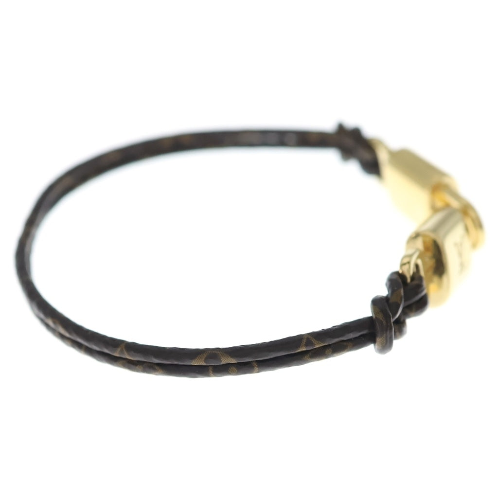 LOUIS VUITTON(ルイヴィトン) モノグラム ツインロック ブレスレット ブラウン ゴールド GP M8058E