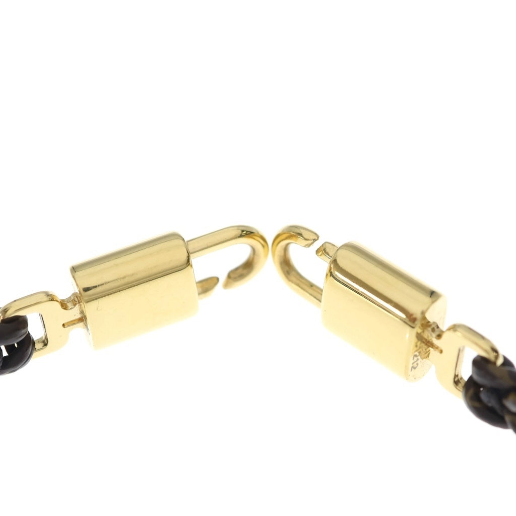 LOUIS VUITTON(ルイヴィトン) モノグラム ツインロック ブレスレット ブラウン ゴールド GP M8058E