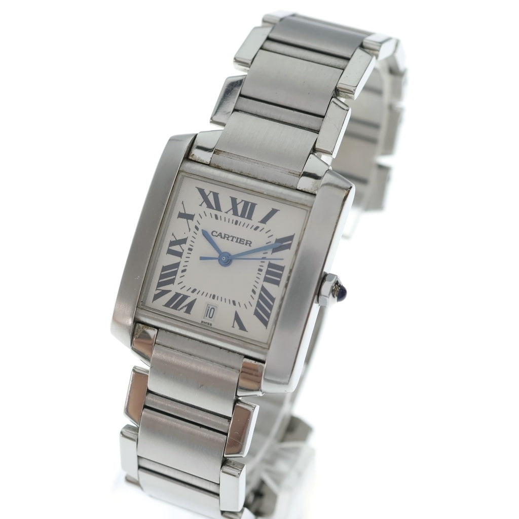 Cartier(カルティエ) タンクフランセーズLM 白文字盤 SS/AT ステンレス オートマ 自動巻き 腕時計 W51002Q3 メンズ レディース