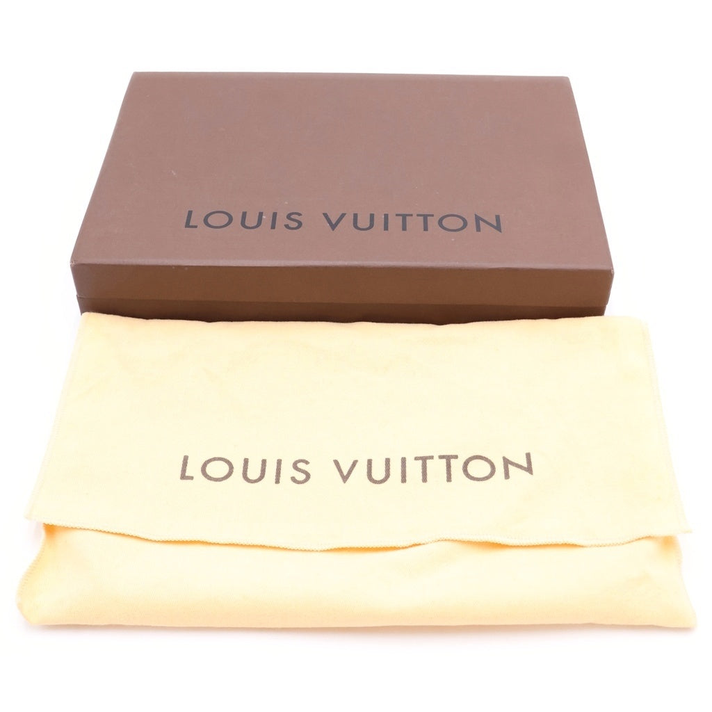 LOUIS VUITTON(ルイヴィトン) ダミエアズール ポシェット アクセソワール ハンドバック ホワイト×ブラウン PVC×レザー N51986 ゴールド金具 レディース