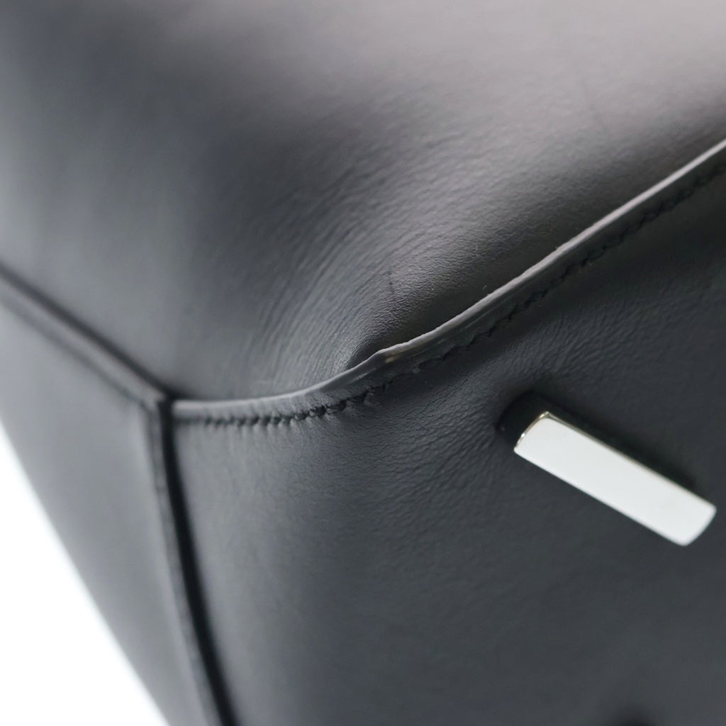 LOEWE(ロエベ) パズルエッジ バッグ ミディアム レザー 2WAY ハンド ショルダー バッグ シルバー金具 ブラック A510P49X231100 レディース