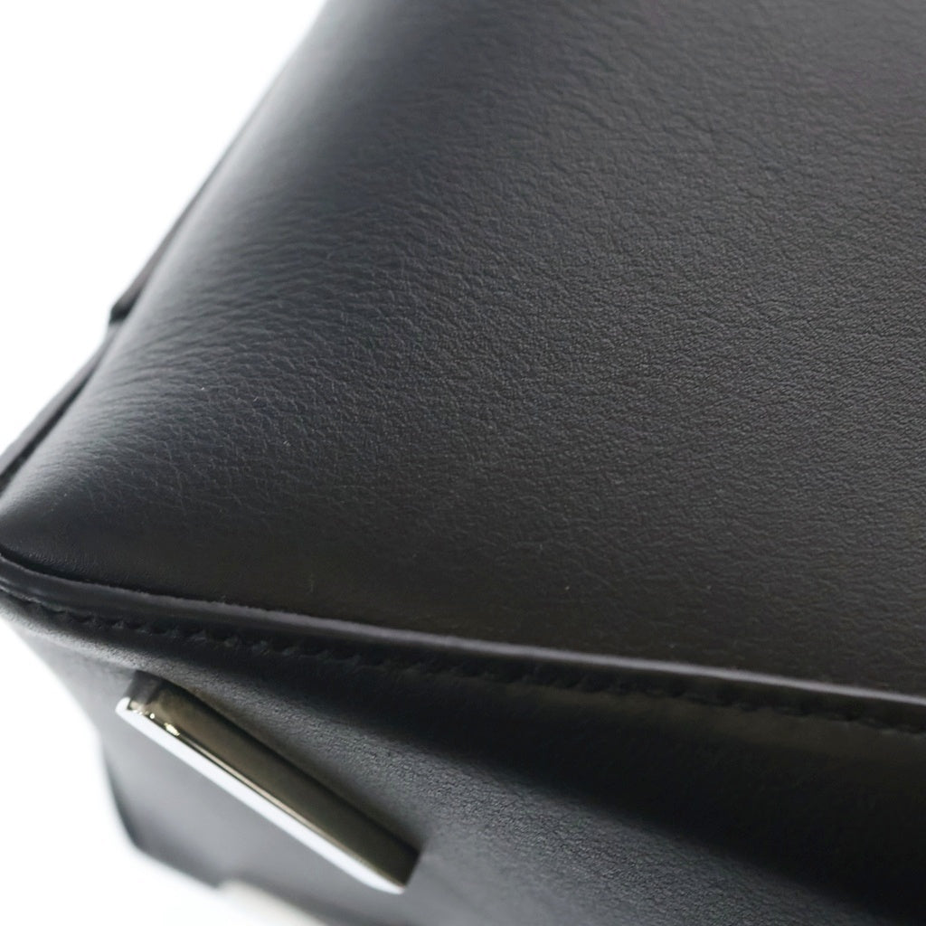LOEWE(ロエベ) パズルエッジ バッグ ミディアム レザー 2WAY ハンド ショルダー バッグ シルバー金具 ブラック A510P49X231100 レディース