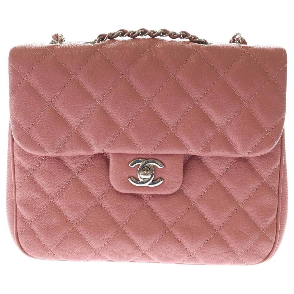 CHANEL(シャネル) マトラッセ22 ミニマトラッセ キャビアスキン シルバー金具 チェーンショルダー A57047 ピンク レディース