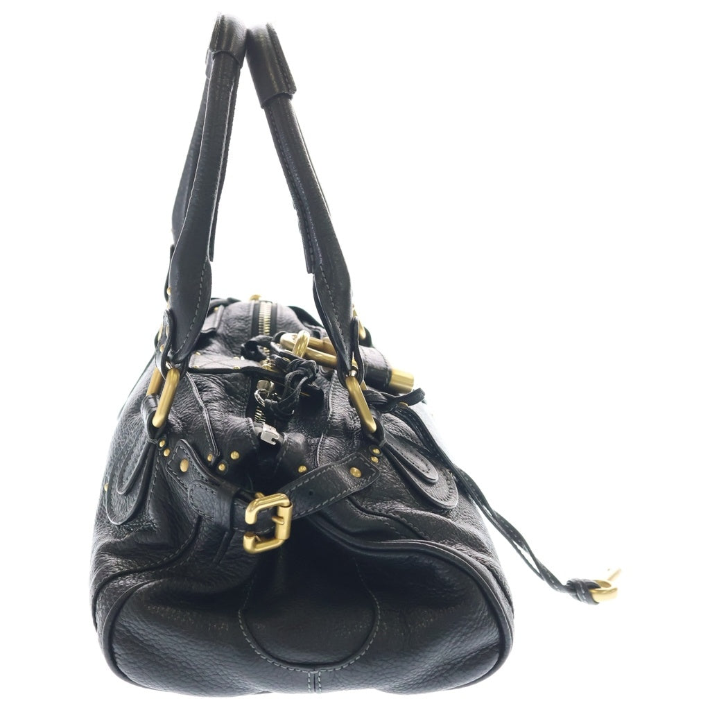 Chloe(クロエ) パディントン ハンドバッグ ボストンバッグ ブラック レザー ゴールド金具