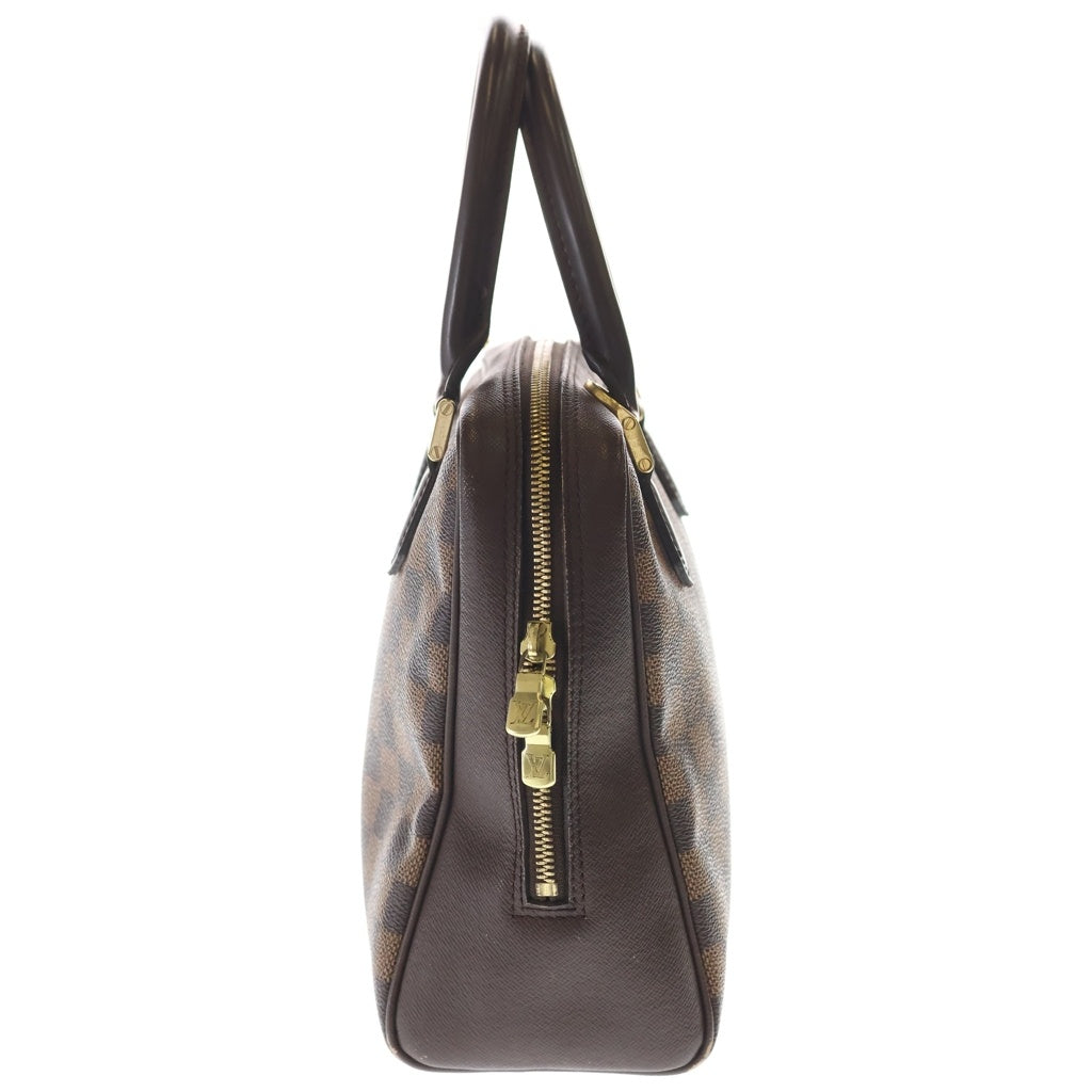 LOUIS VUITTON(ルイヴィトン) ダミエ ブレラ ハンドバッグ ブラウン レザー×PVC N51150 ゴールド金具 レディース