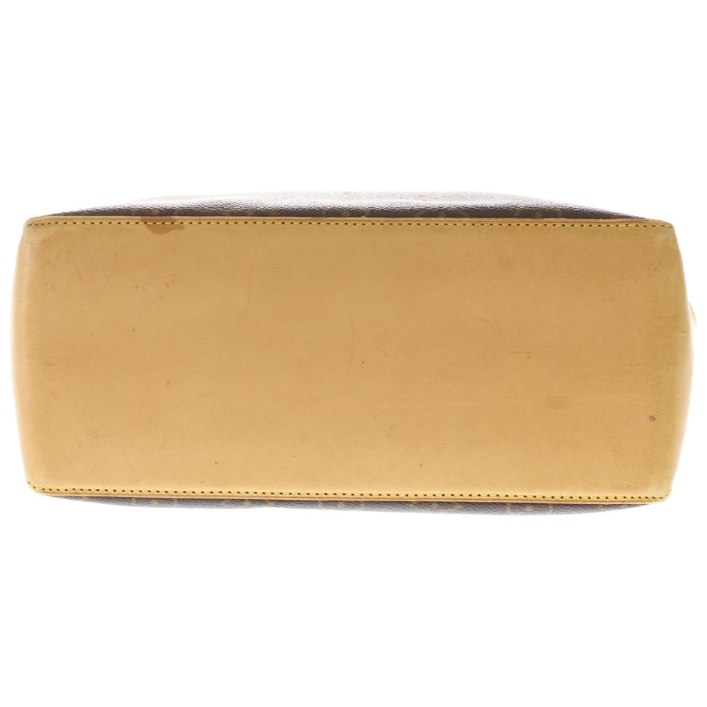 LOUIS VUITTON(ルイヴィトン) モノグラム カバピアノ トートバッグ ハンドバッグ ブラウン レザー×PVC M51148 ゴールド金具 レディース