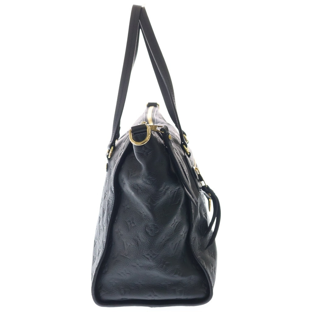 LOUIS VUITTON(ルイヴィトン) モノグラム アンプラント スカイライン トラベル レザー 2WAY ハンド ショルダーバッグ ゴールド金具 ブラック M28512 レディース