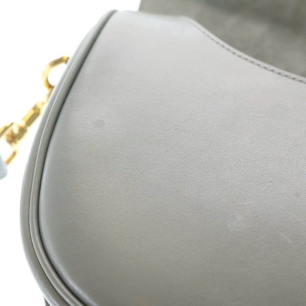 Christian Dior(クリスチャンディオール) BOBBY ボビー ミディアム レザー ショルダーバッグ グレー レディース