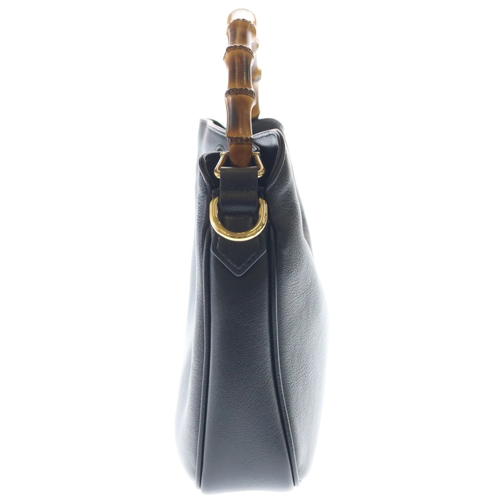 GUCCI(グッチ) ダイアナ スモール バンブー レザー ショルダーバッグ 2WAY ハンド ショルダー バッグ ブラック 746251 レディース