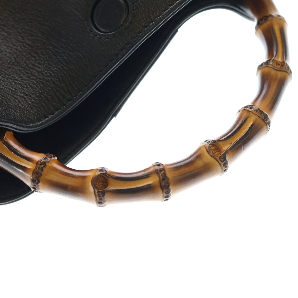 GUCCI(グッチ) ダイアナ スモール バンブー レザー ショルダーバッグ 2WAY ハンド ショルダー バッグ ブラック 746251 レディース
