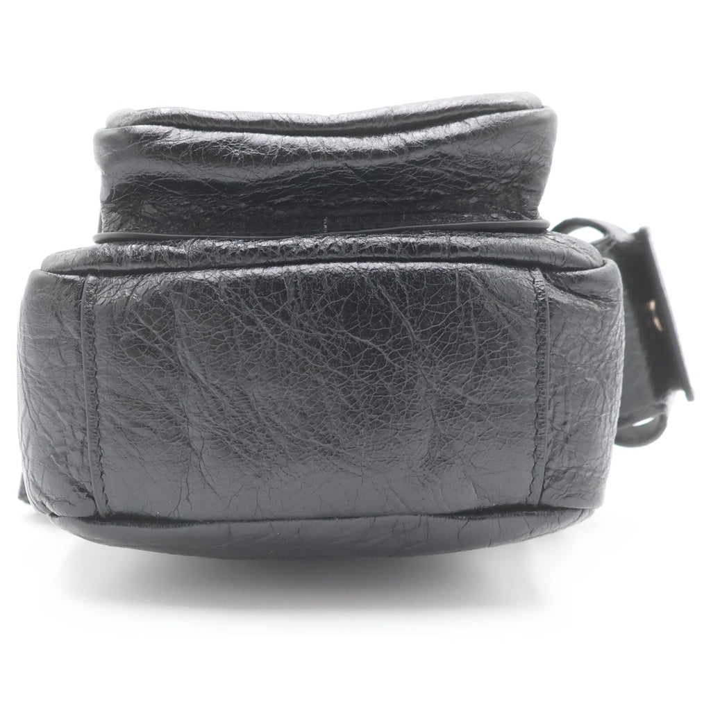 BALENCIAGA(バレンシアガ) スーパービジー ヴァーティカル ショルダーバッグ ミニバッグ ブラック レザー 8673812 シルバー金具 レディース