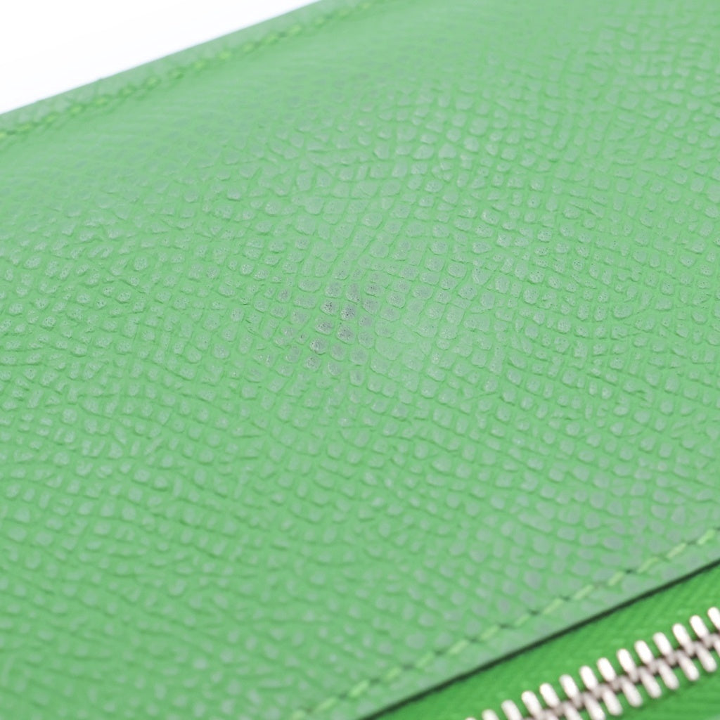 HERMES(エルメス) ベアン スフレ ロングウォレット 長財布 カードケース ミントグリーン トゴ W刻印 シルバー金具 レディース