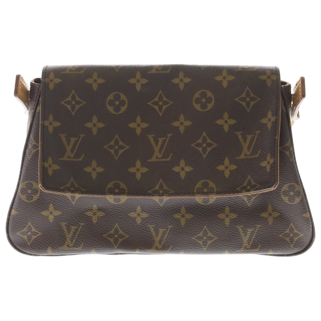 LOUIS VUITTON(ルイヴィトン) モノグラム ミニルーピング ハンドバッグ ワンショルダーバッグ ブラウン レザー×PVC M51147 ゴールド金具 レディース