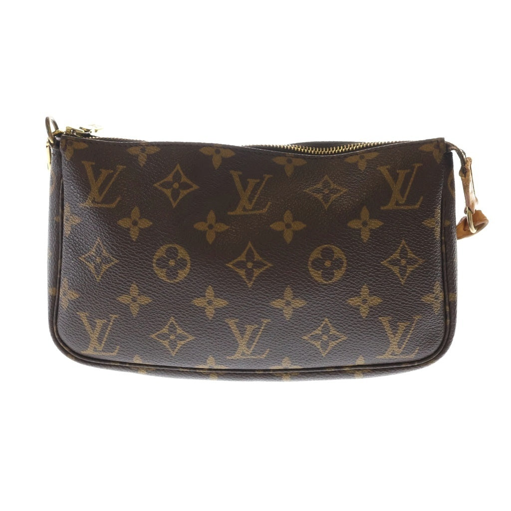 LOUIS VUITTON(ルイヴィトン) モノグラム アクセソワール ハンドバッグ ブラウン レザー×PVC M51980 ゴールド金具 レディース