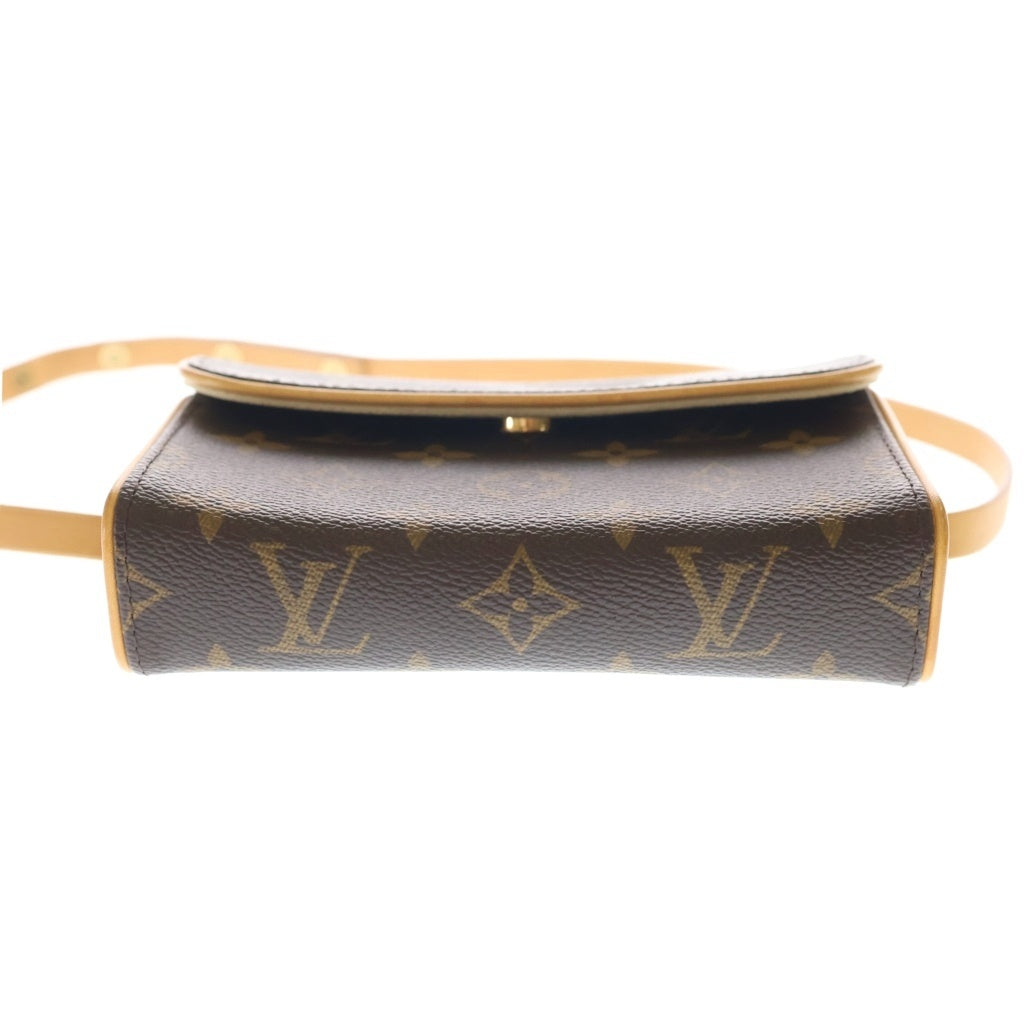 LOUIS VUITTON(ルイヴィトン) モノグラム ポシェットフロランティーヌ ウエストバッグ ショルダーバッグ ブラウン PVC×レザー M51855 ゴールド金具 レディース