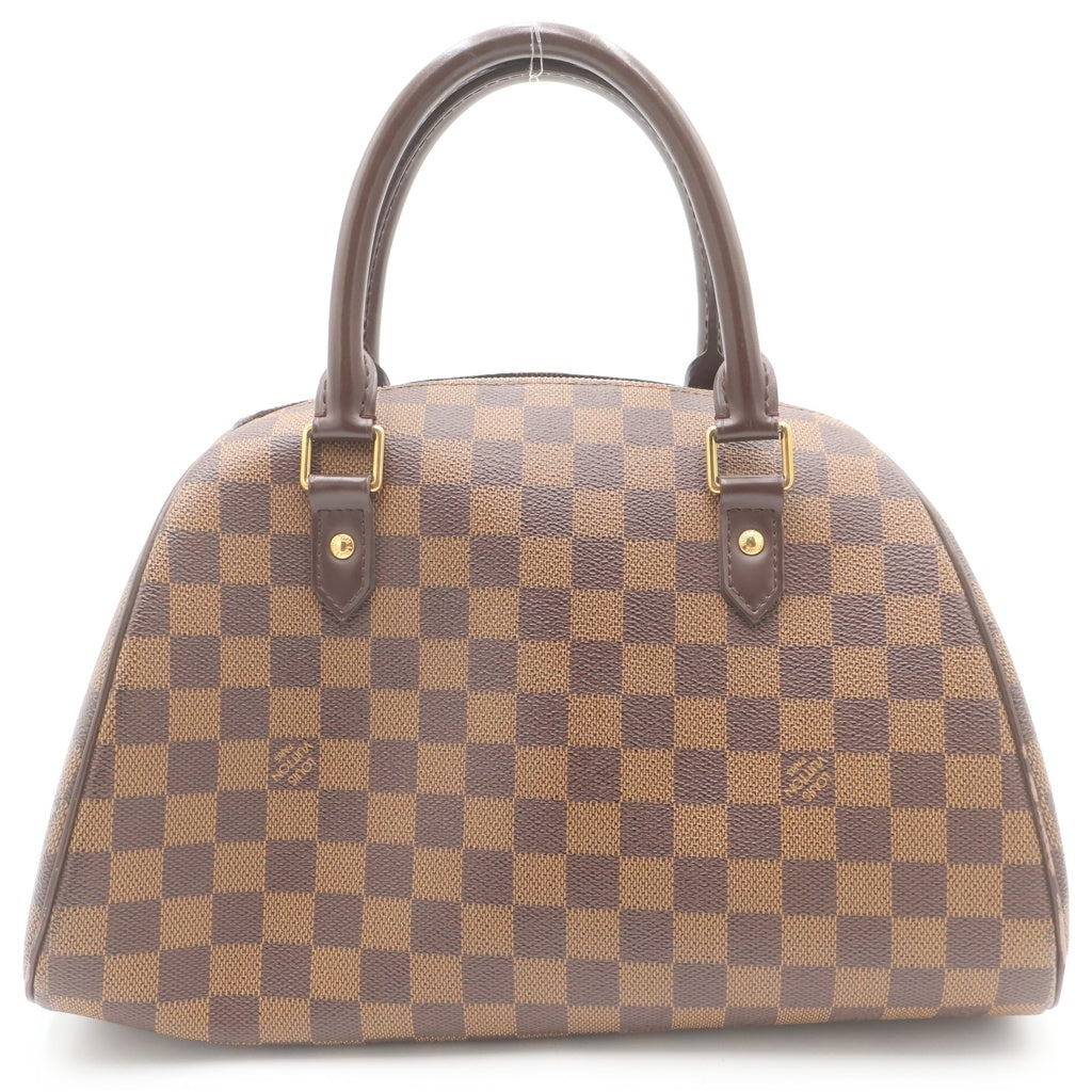LOUIS VUITTON(ルイヴィトン) ダミエ リベラMM ハンドバッグ ブラウン PVC×レザー N41434 ゴールド金具 レディース