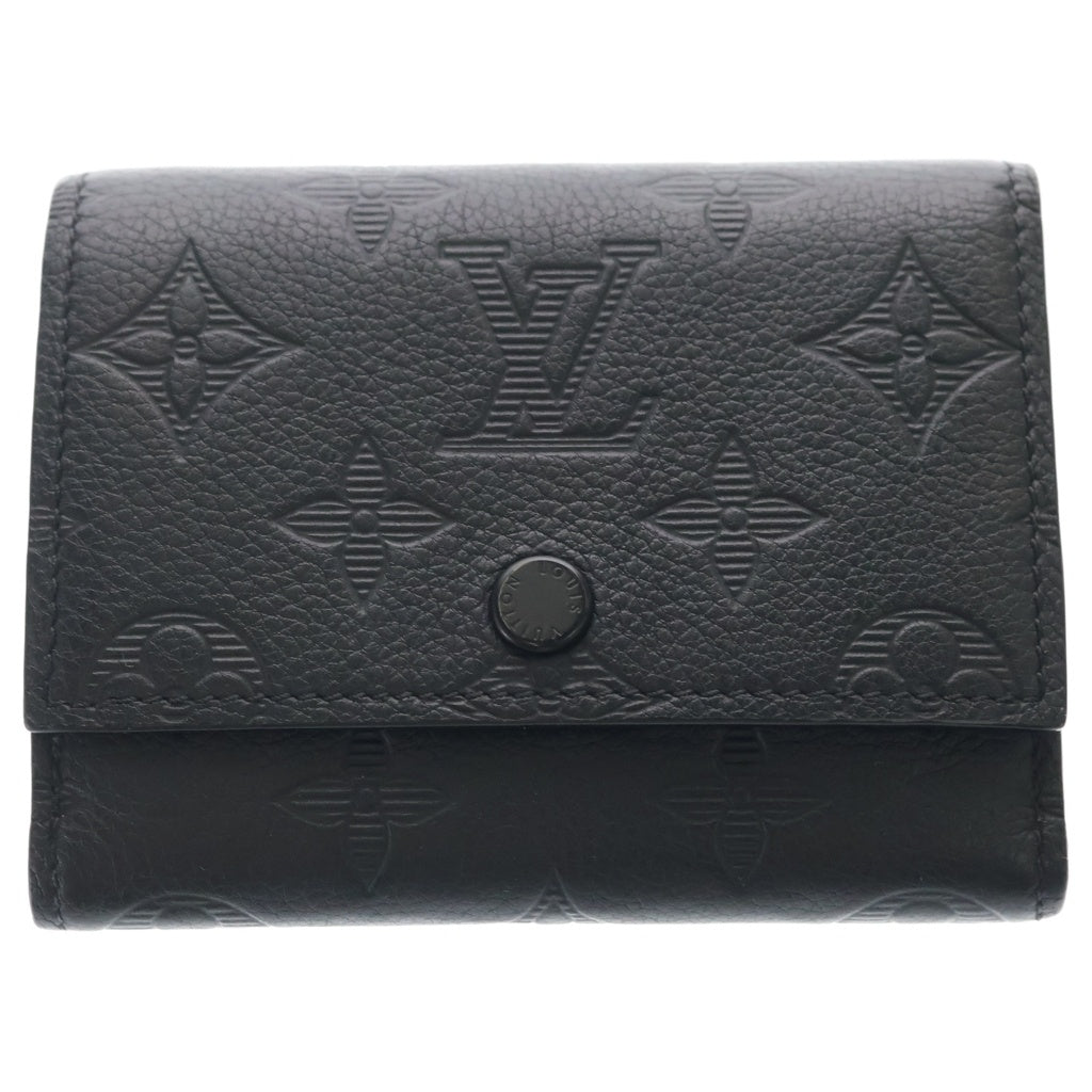 LOUIS VUITTON(ルイヴィトン) モノグラム シャドウ ヴィクター ウォレット レザー 三つ折り財布 コンパクトウォレット M12635 ノワール ブラック レディース