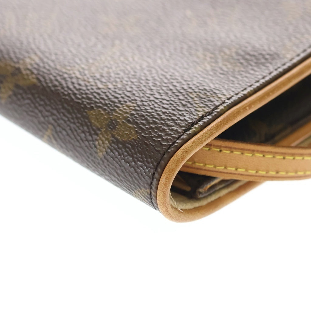 LOUIS VUITTON(ルイヴィトン) モノグラム ポシェットツインGM ショルダーバッグ レザー ブラウン M51852 レディース