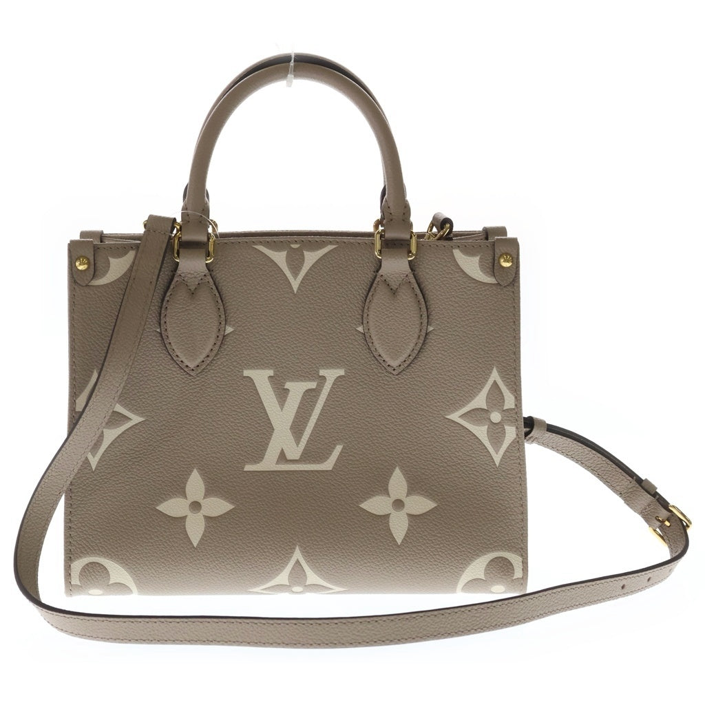 LOUIS VUITTON(ルイヴィトン) オンザゴーPM モノグラムアンプラント レザー 2WAY ハンド ショルダーバッグ トゥルトレール クレーム ベージュ M45779 レディース