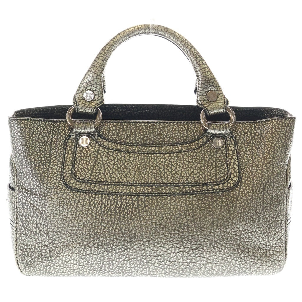 CELINE(セリーヌ) ブギー ハンドバッグ ゴールド レザー シルバー金具 レディース