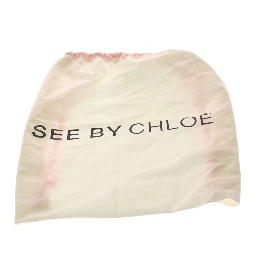 SEE BY CHLOE(シーバイクロエ) フリンジ レザー 2WAYショルダーバッグ ハンドバッグ ブラウン レディース