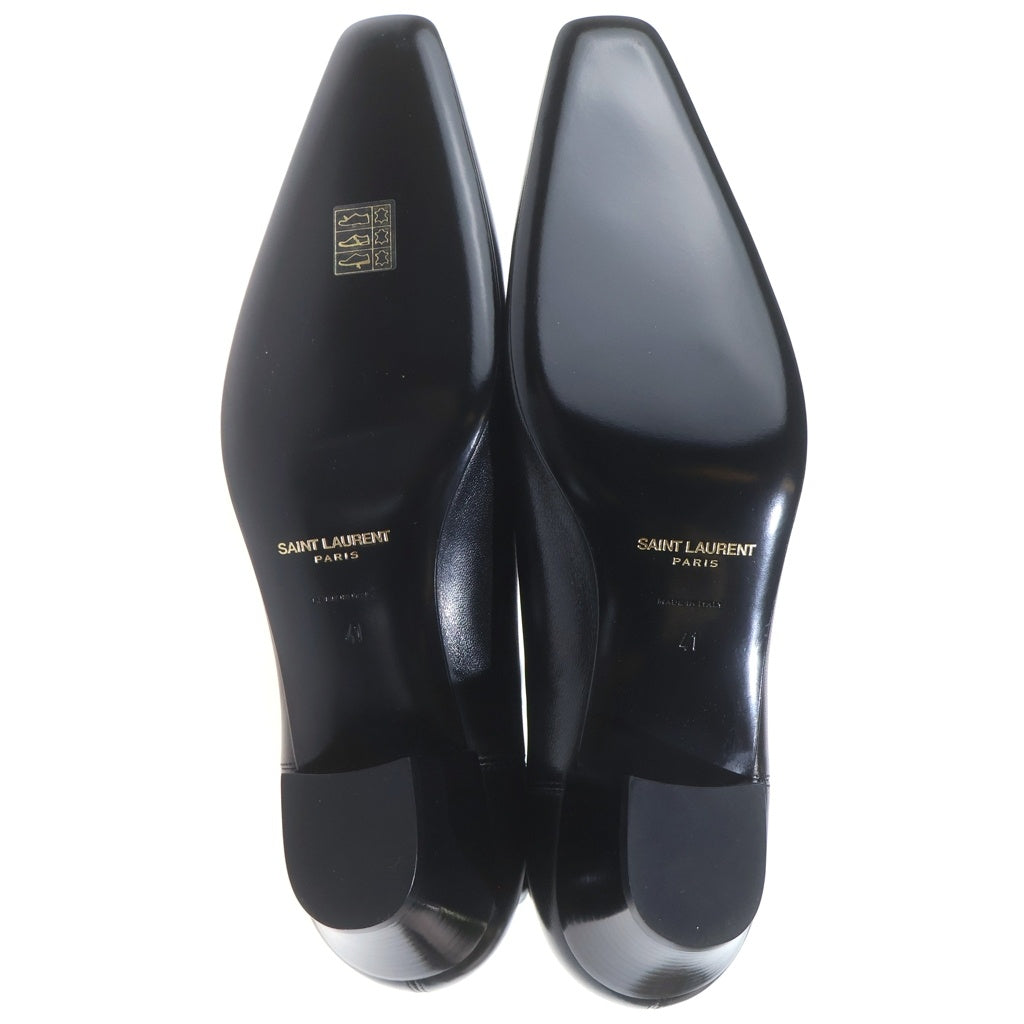SAINT LAURENT PARIS(サンローランパリ) RAINER チェルシー レザー ヒール サイドゴア ショート ブーツ シューズ ブラック 776885