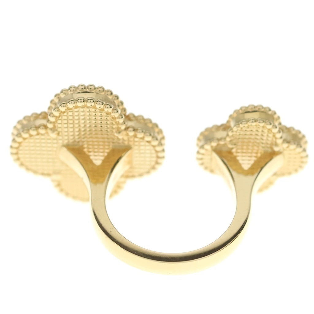 Van Cleef & Arpels(ヴァンクリーフアンドアーペル) マジックアルハンブラ アントレ レ ドア マザーオブパール リング Au750 K18 YG イエローゴールド VCARN05551 レディース