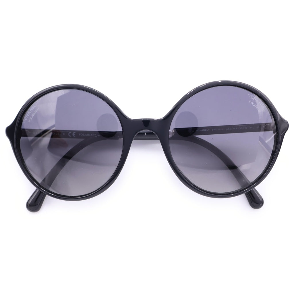 CHANEL(シャネル) フェイクパール ラウンドフレーム サングラス メガネ 眼鏡 アイウェア ブラック 5391-H-A c.501/S8 レディース