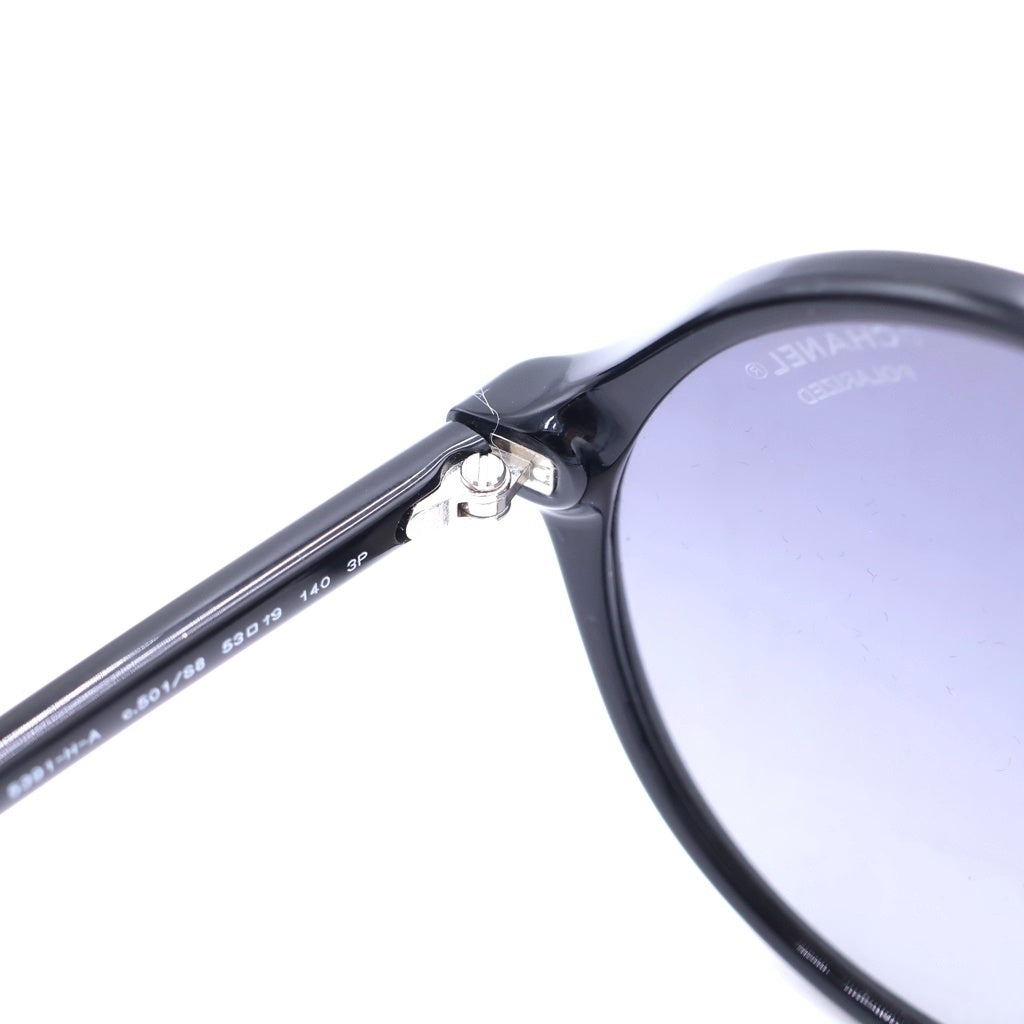 CHANEL(シャネル) フェイクパール ラウンドフレーム サングラス メガネ 眼鏡 アイウェア ブラック 5391-H-A c.501/S8 レディース