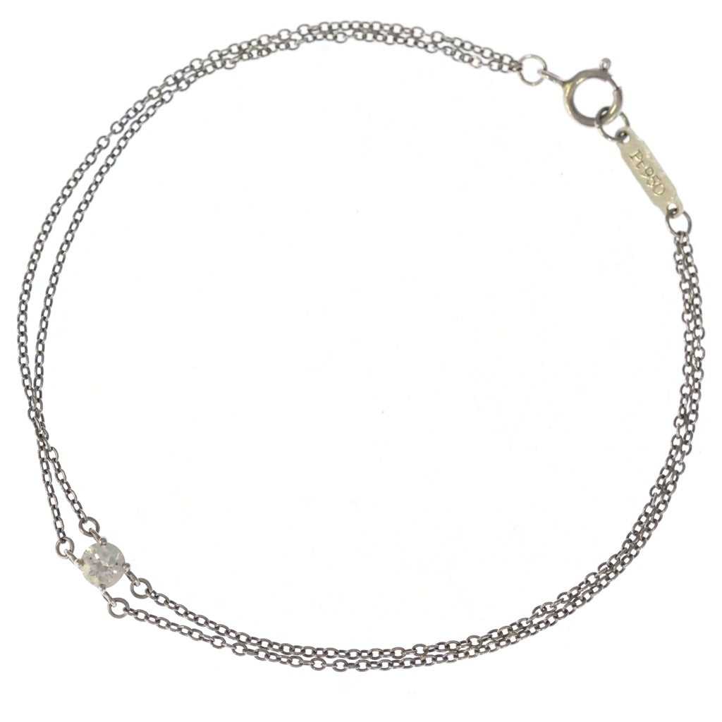 TIFFANY & Co.(ティファニー) ソリティア iPD ダイヤ チェーンブレスレット Pt950 プラチナ レディース