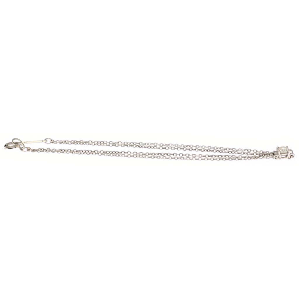TIFFANY & Co.(ティファニー) ソリティア iPD ダイヤ チェーンブレスレット Pt950 プラチナ レディース
