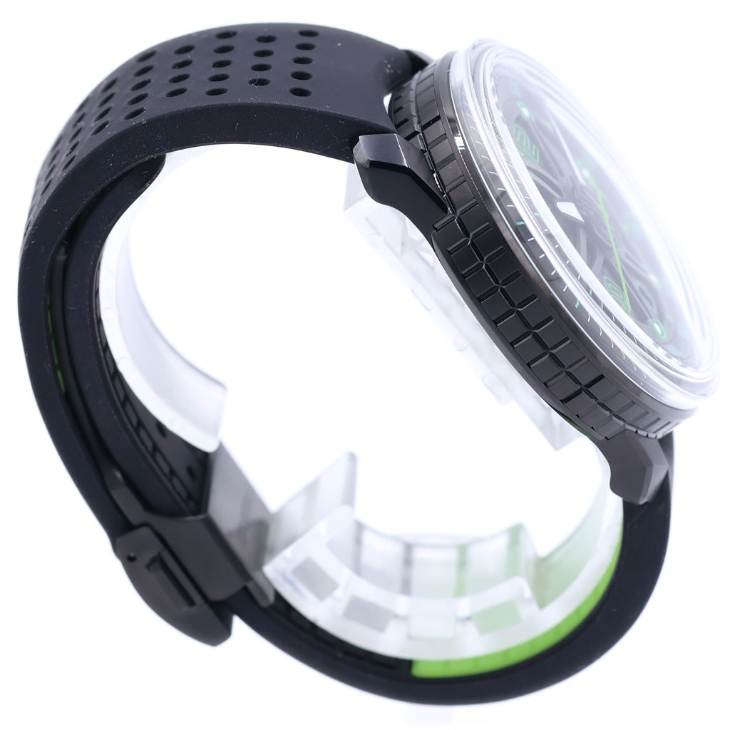 BOMBERG(ボンバーグ) BB-01 オートマティック PVD 黒文字盤 ラバーベルト 自動巻き 腕時計 ブラック/グリーン CT43APBA.21-2.11