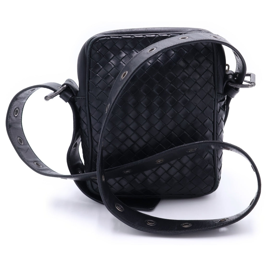 BOTTEGA VENETA(ボッテガヴェネタ) イントレチャート レザー ショルダーバッグ ブラック レディース