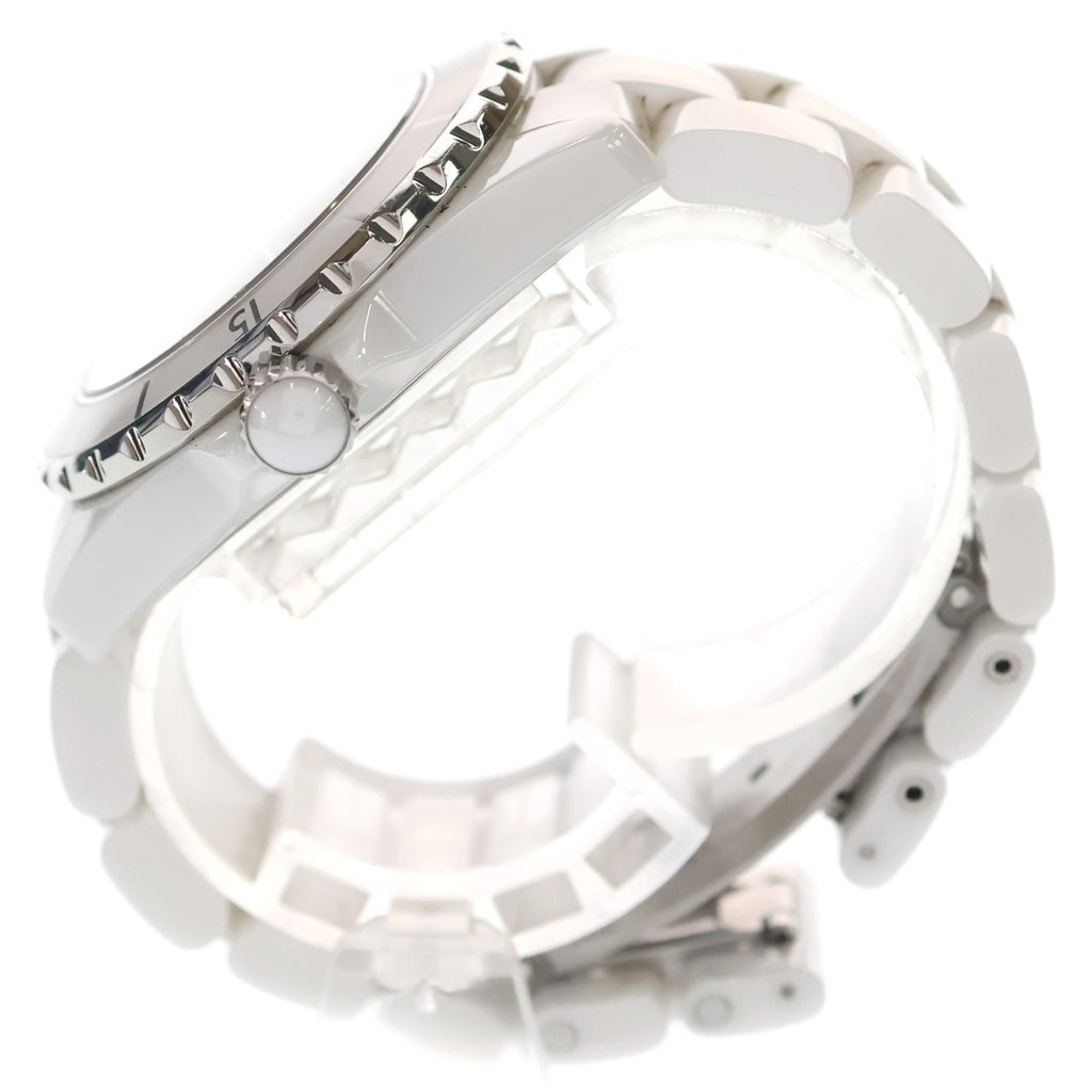 CHANEL(シャネル) J12 12Pダイヤ CE×SS/AT セラミック ステンレス オートマ 自動巻き 腕時計 H1629 白文字盤 レディース