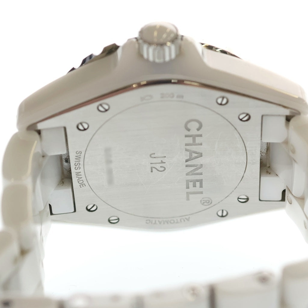 CHANEL(シャネル) J12 12Pダイヤ CE×SS/AT セラミック ステンレス オートマ 自動巻き 腕時計 H1629 白文字盤 レディース