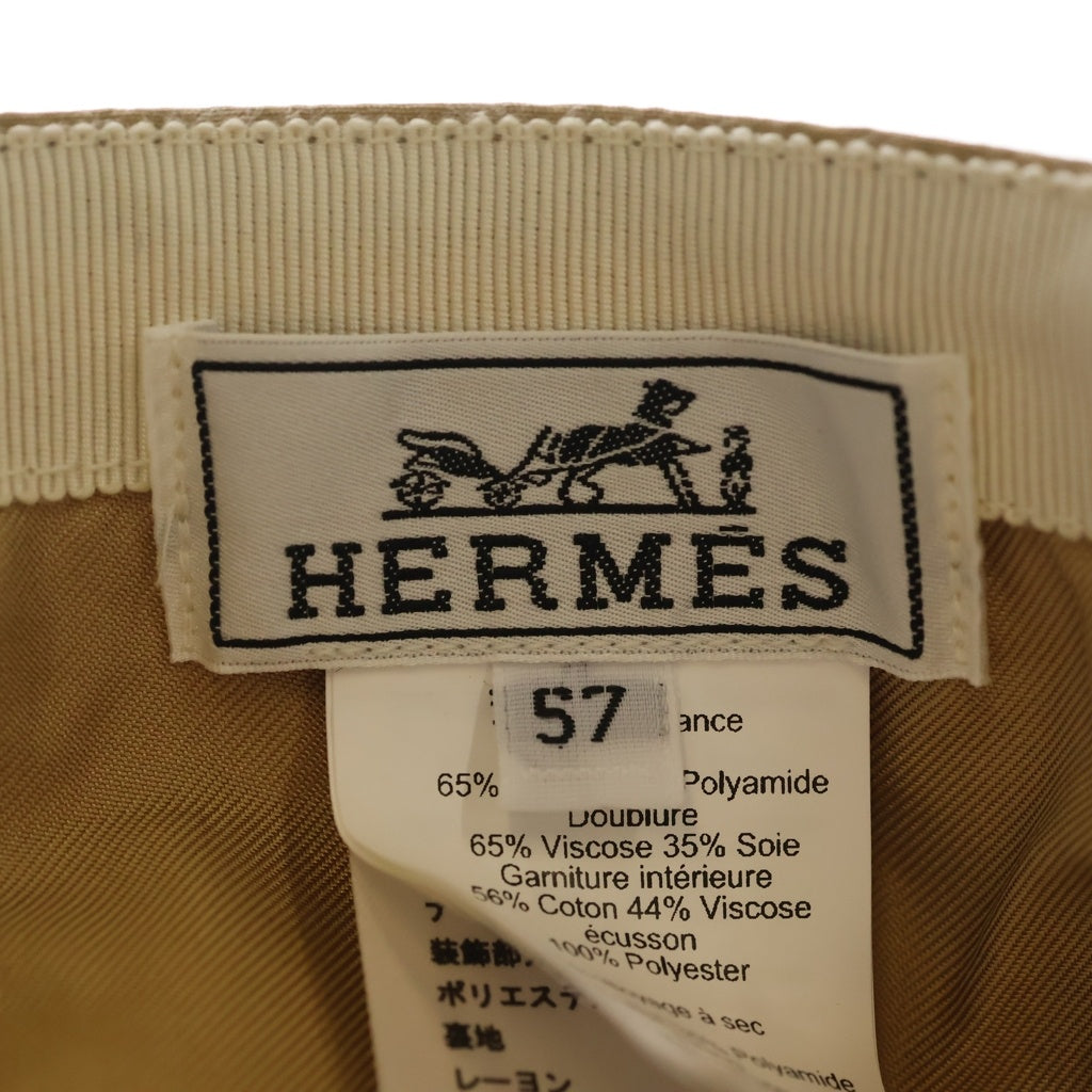 HERMES(エルメス) SERENA セレナ キャップ 帽子 コットン ナイロン ブラウン H222011N