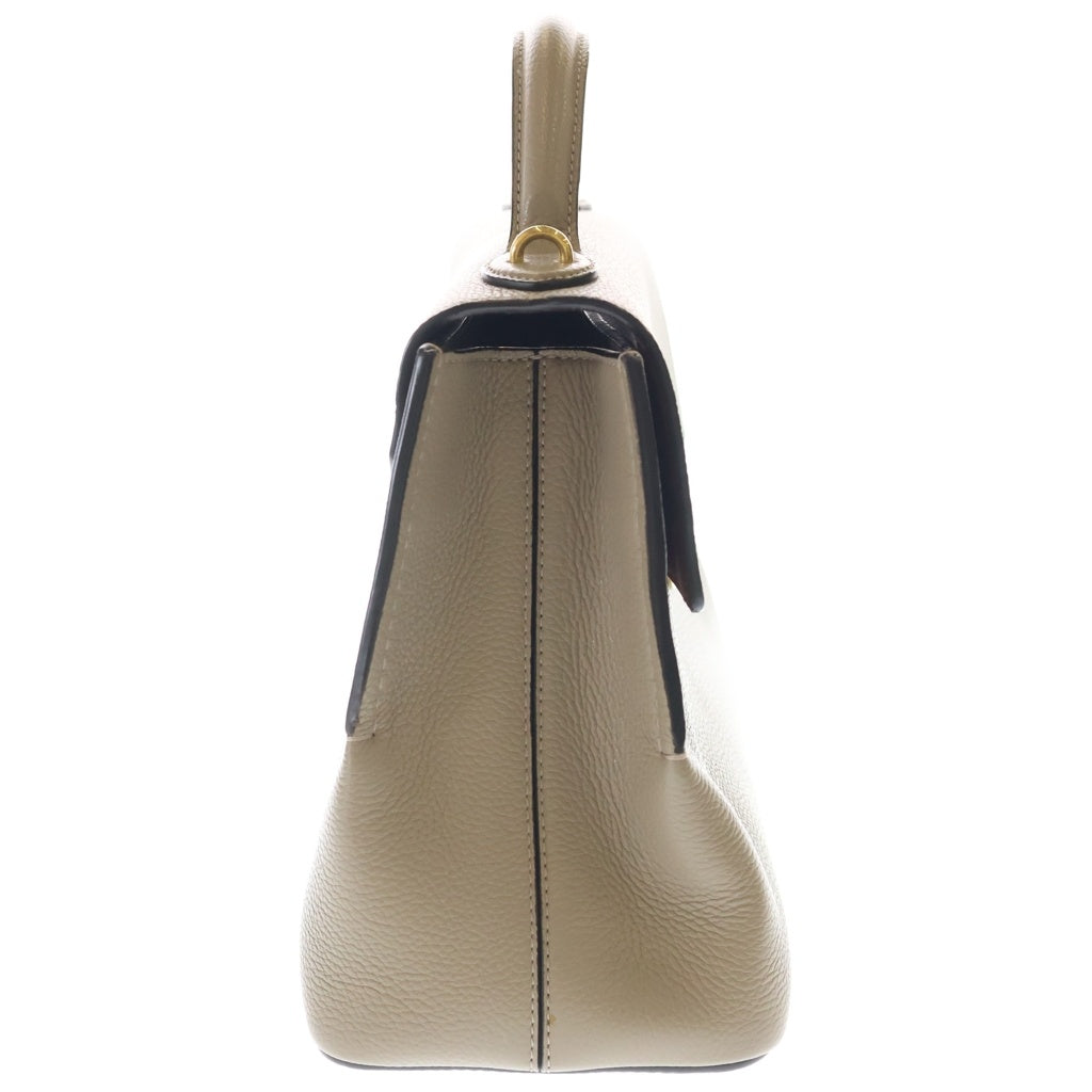 Mulberry(マルベリー) ミニシートン レザー 2WAY ハンド ショルダー バッグ ゴールド金具 ベージュ レディース