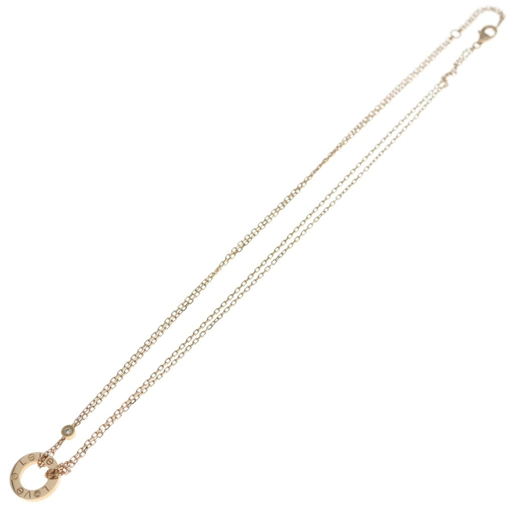 Cartier(カルティエ) ラブサークル 2Pダイヤ ネックレス K18PG ピンクゴールド B7224509 レディース