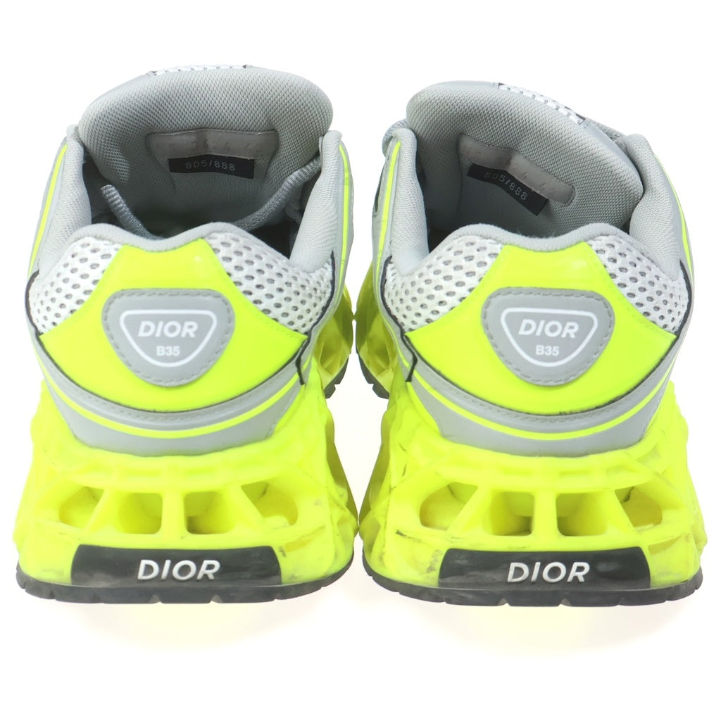 DIOR(ディオール) B35 NXXT スニーカー テクニカルファブリック グレー×イエロー #42
