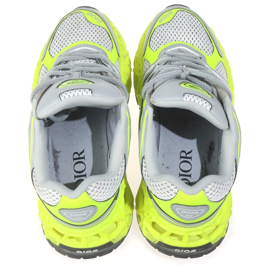 DIOR(ディオール) B35 NXXT スニーカー テクニカルファブリック グレー×イエロー #42