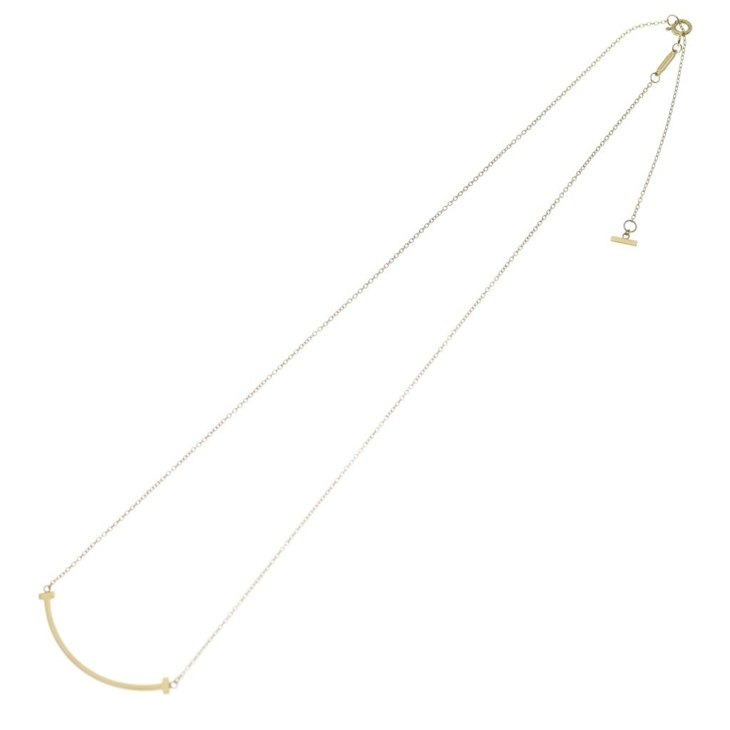 TIFFANY & Co.(ティファニー) Tスマイルスモール ネックレス ペンダント チェーン ゴールド Au750 レディース