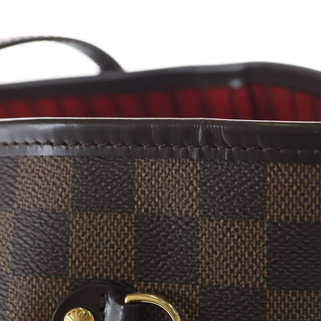 LOUIS VUITTON(ルイヴィトン) ダミエ ネヴァーフルMM トートバッグ ハンドバッグ ブラウン レザー×PVC N40599 ゴールド金具 レディース