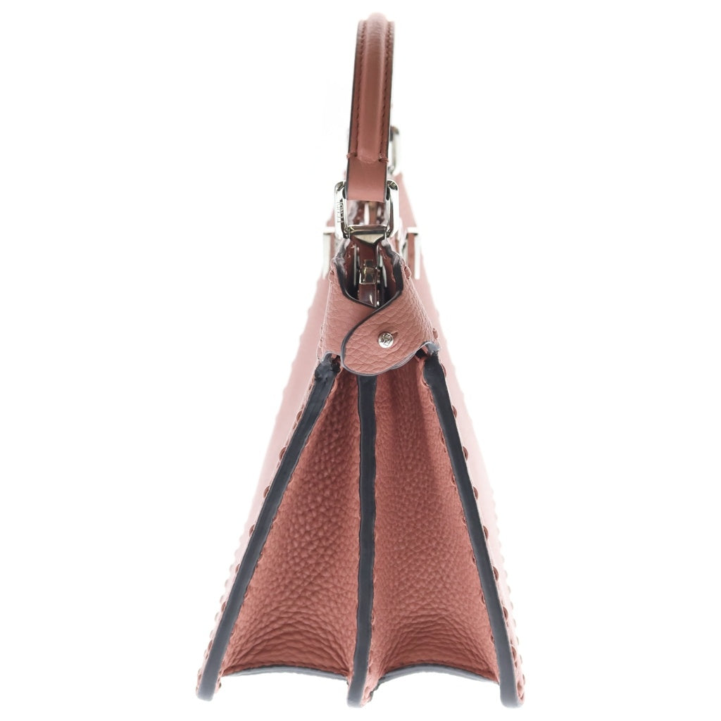 FENDI(フェンディ) ピーカブー プチ アイシーユー レザー 2WAY ハンド ショルダー バッグ シルバー金具 ピンク 8BN335 レディース