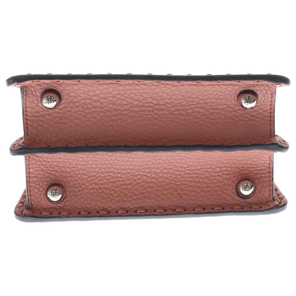 FENDI(フェンディ) ピーカブー プチ アイシーユー レザー 2WAY ハンド ショルダー バッグ シルバー金具 ピンク 8BN335 レディース