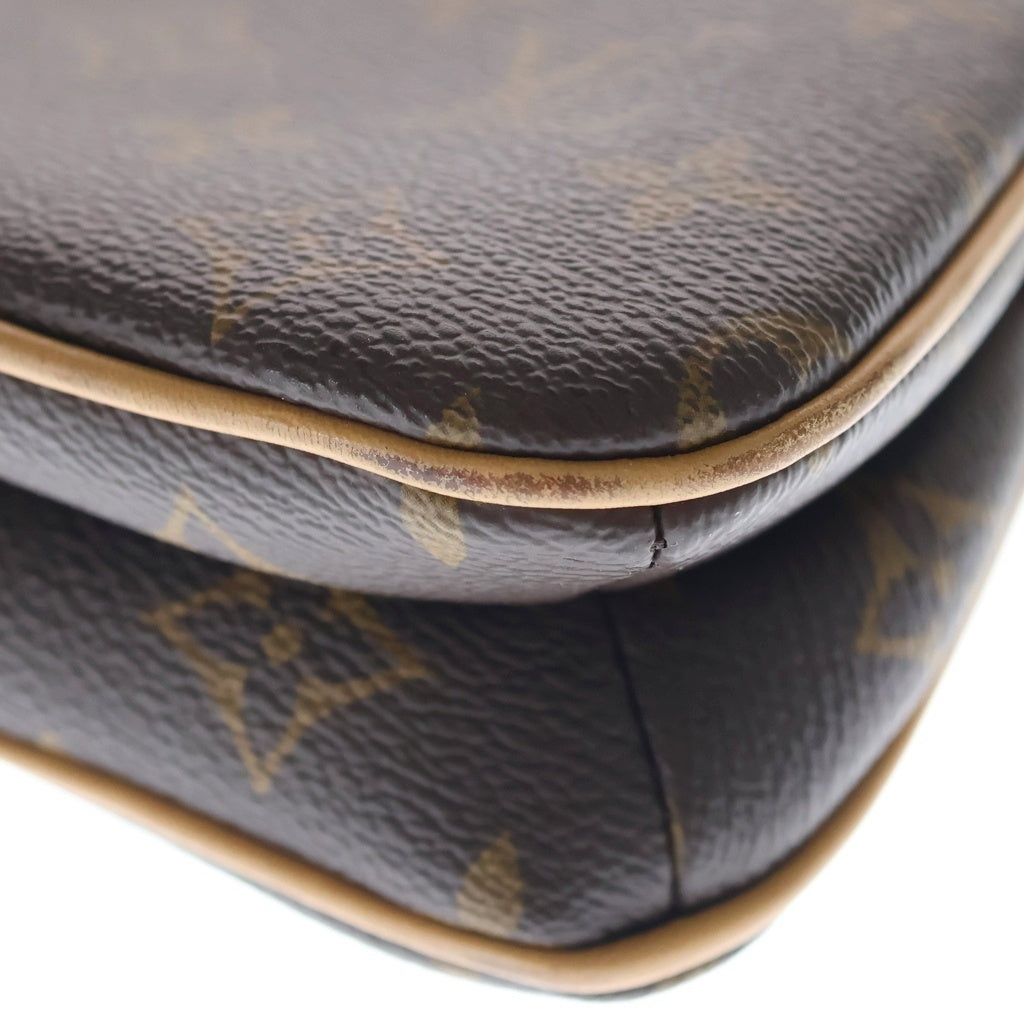 LOUIS VUITTON(ルイヴィトン) モノグラム ポシェット・リヴ チェーンショルダーバッグ クラッチバッグ ミニバッグ ブラウン PVC M83008 ゴールド金具 レディース