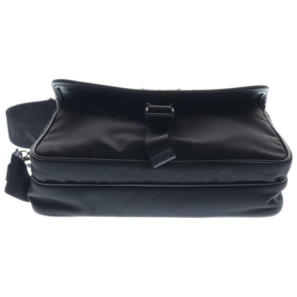 PRADA(プラダ) Re-Nylon リナイロン サフィアーノ ショルダーバッグ ブラック ナイロン レザー 2VH133 RFID レディース